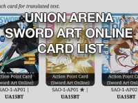 Union Arena Sword Art Online Card List