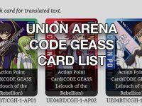 Union Arena Code Geass Card List